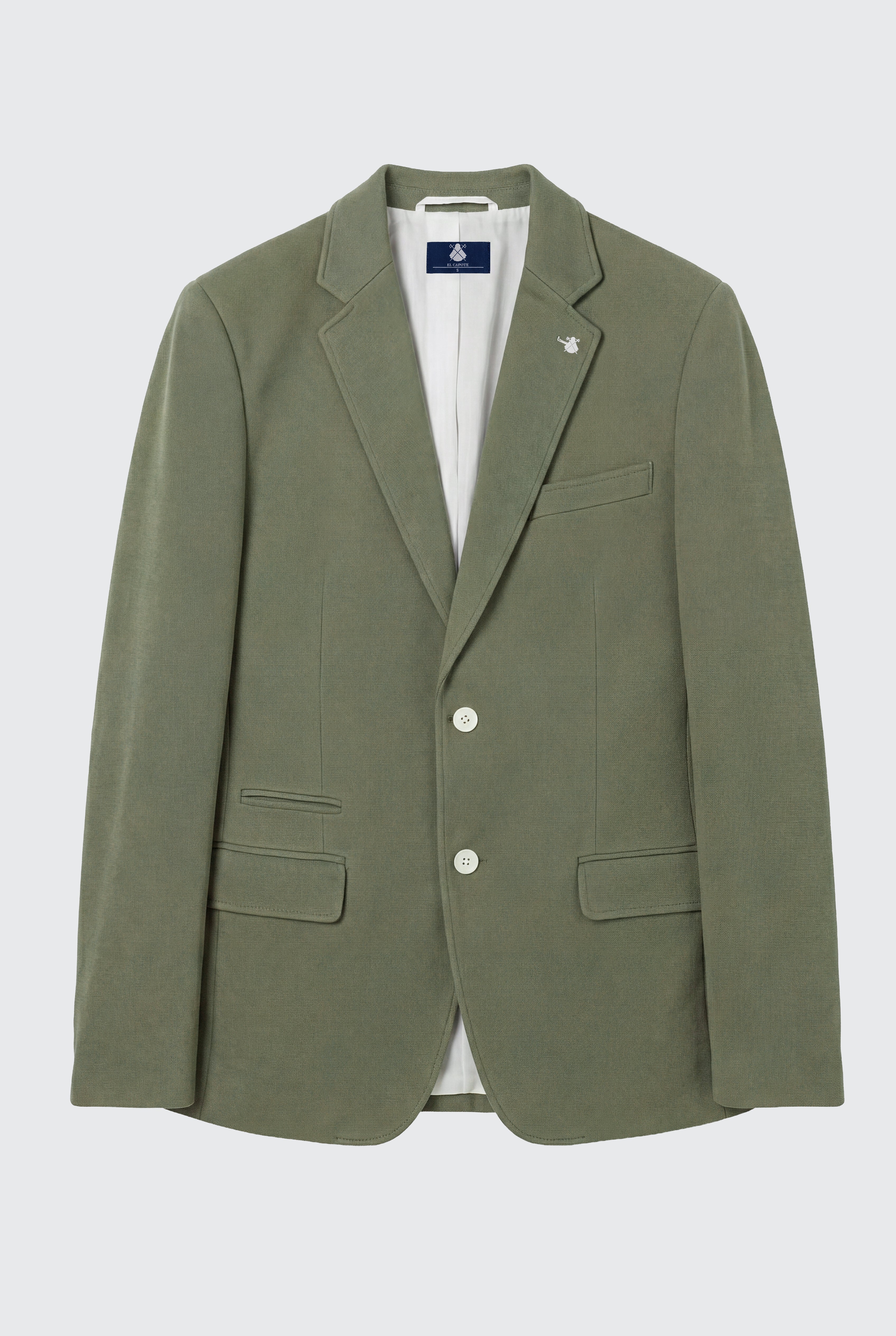 Americana Verde Kaki Granulada Hombre - Image 7