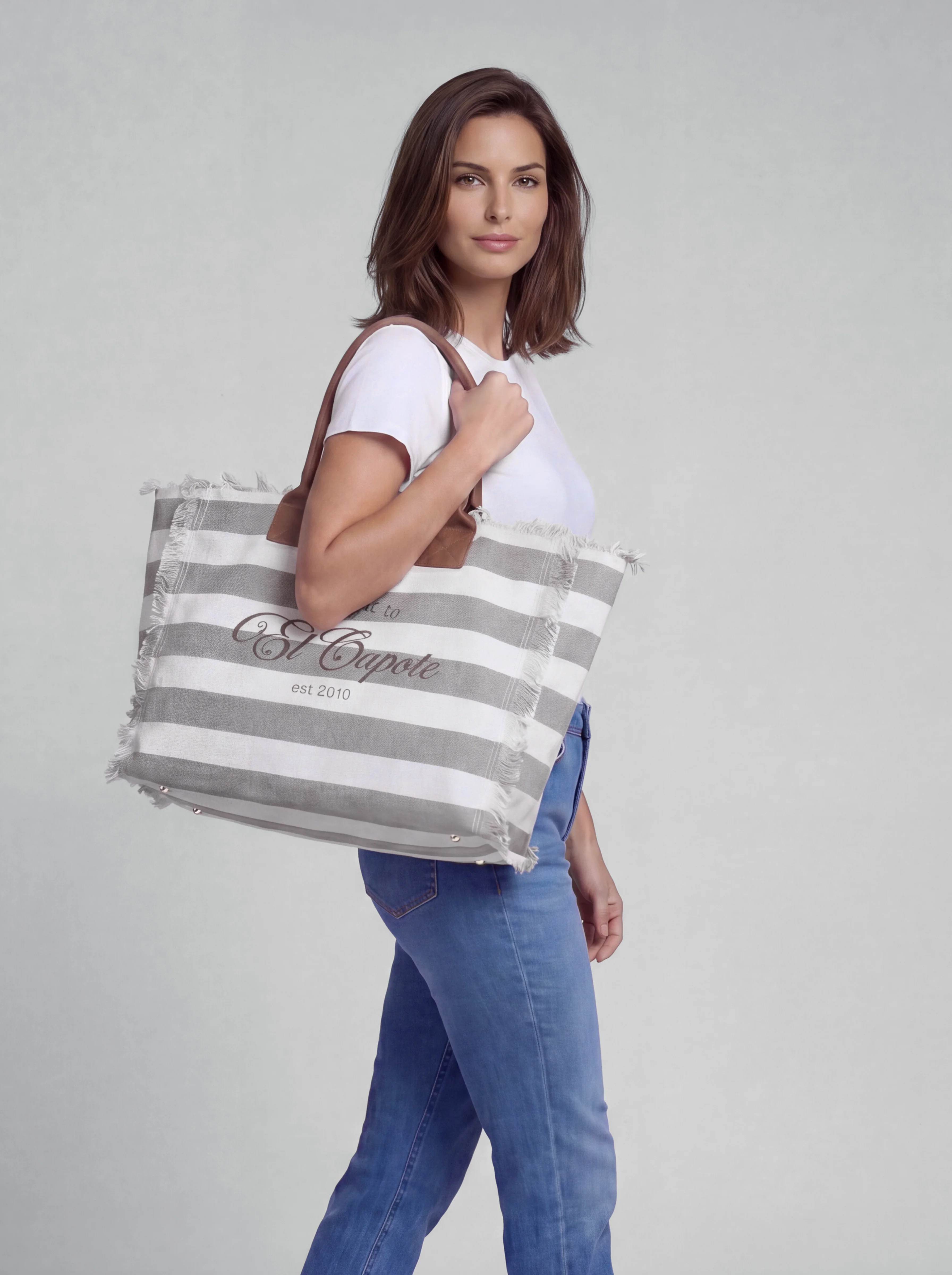 Bolso Tote Lona Rayas - Image 3