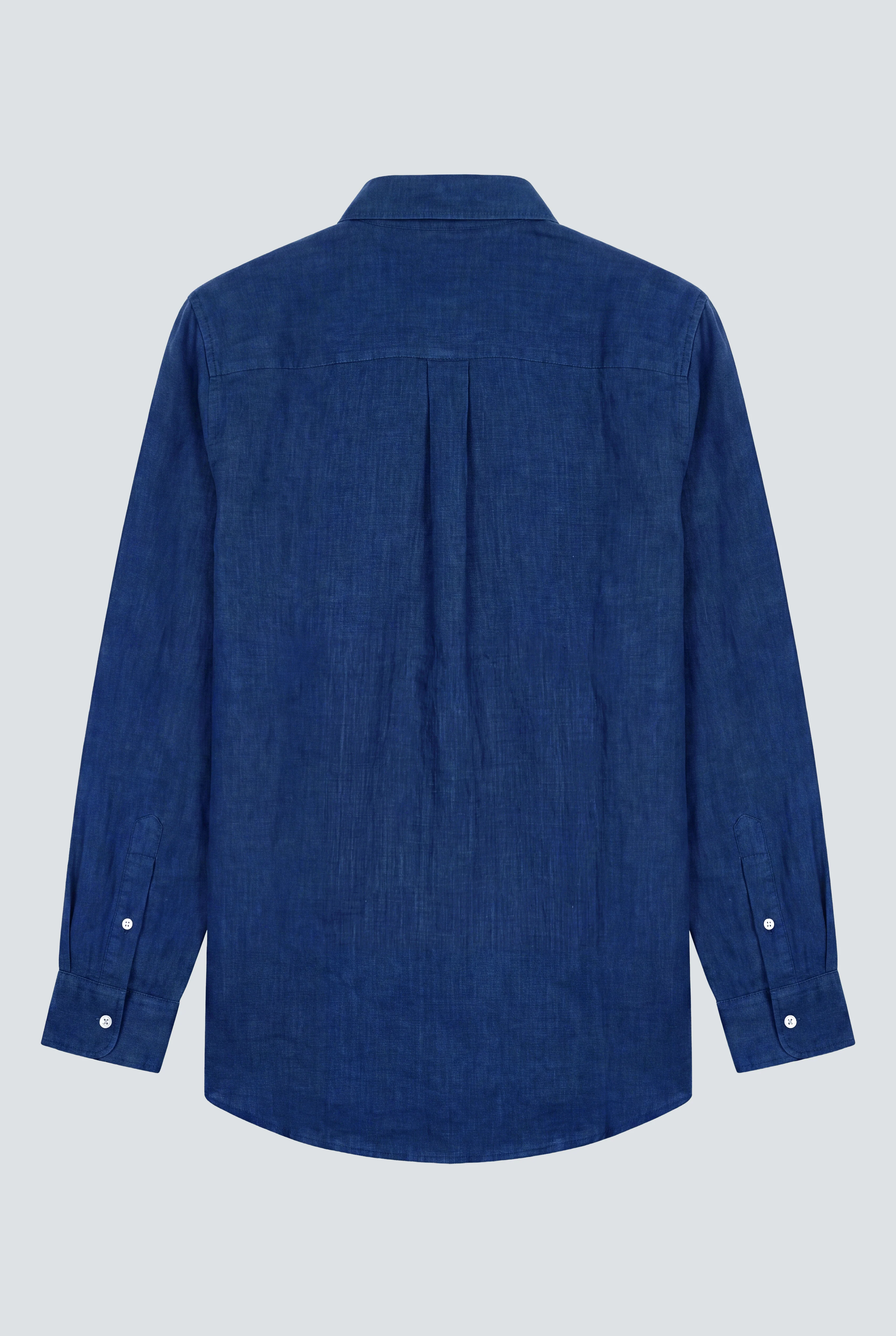 Camisa Azul Marino 100% Lino Mujer - Image 5