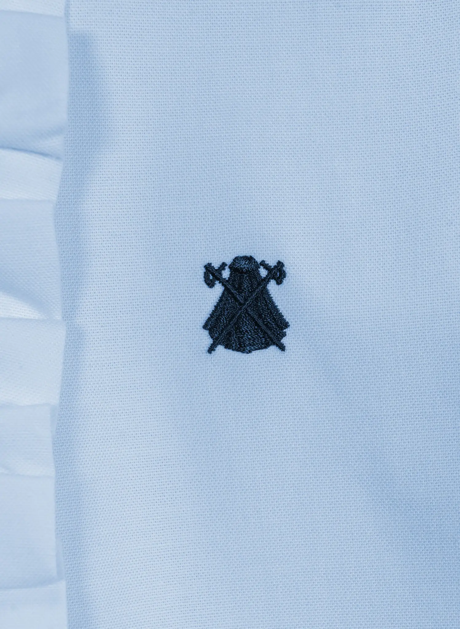 Camisa Azul Pechera Volantes Mujer - Image 4