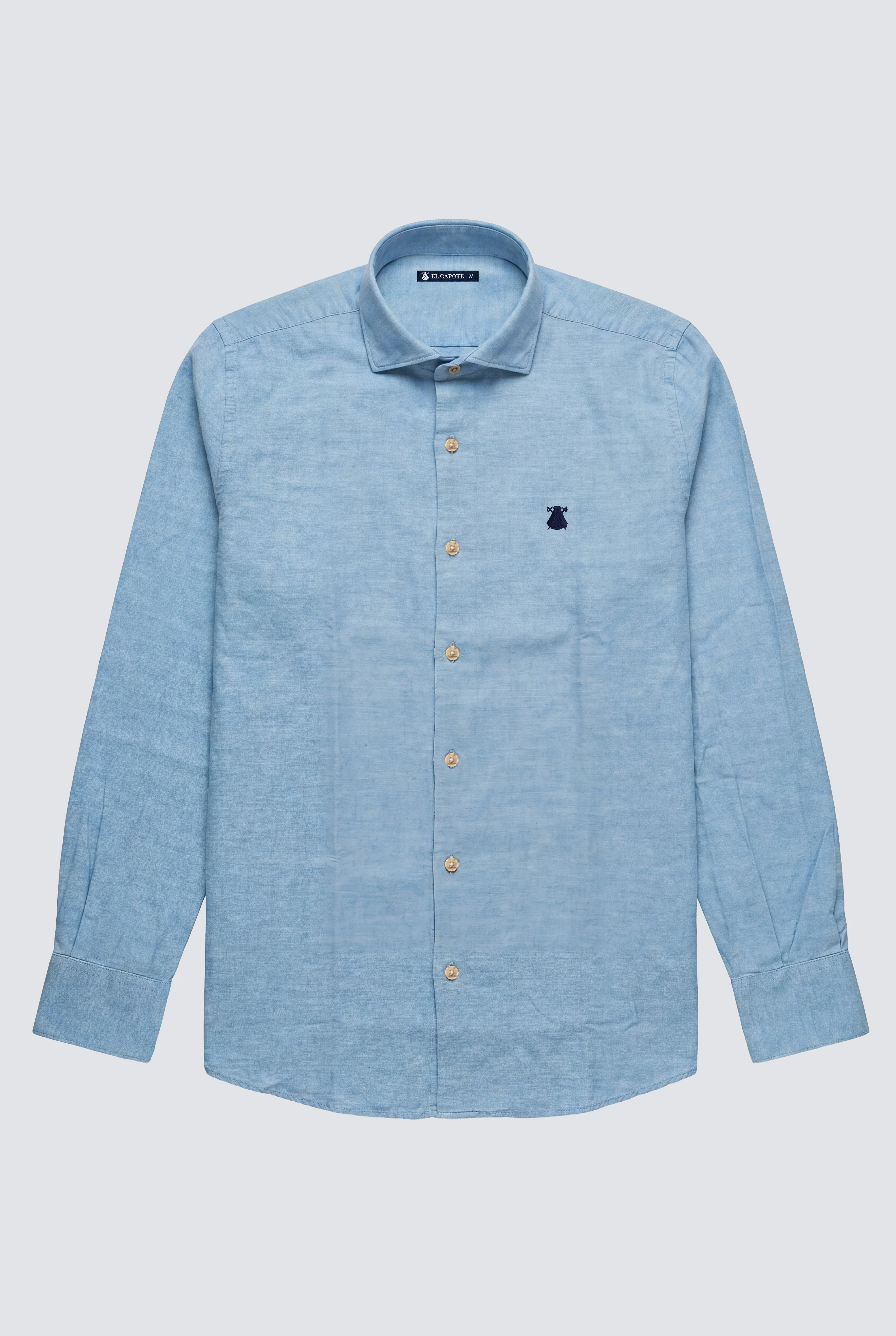 Camisa Celeste Estructura Suave Hombre - Image 3