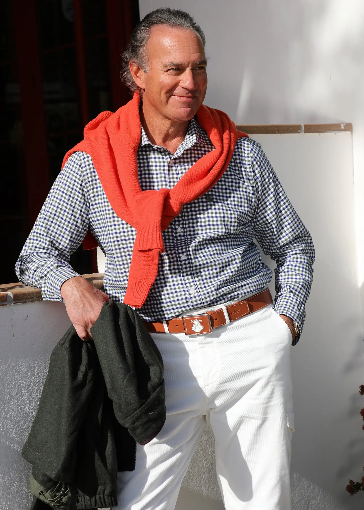 Camisa Cuadros Azules y Verdes Hombre