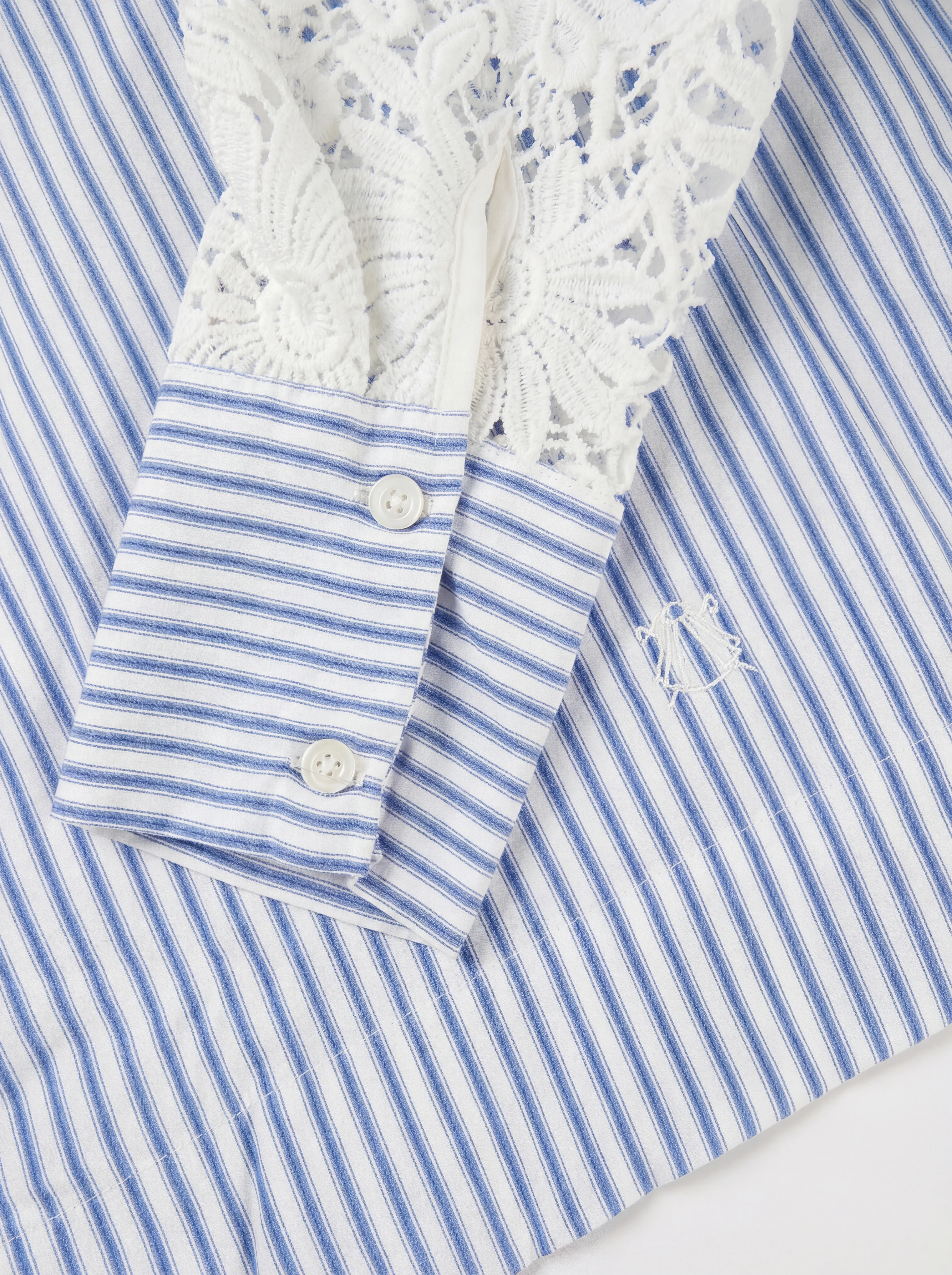 Camisa Rayas Guipur Mujer - Image 5