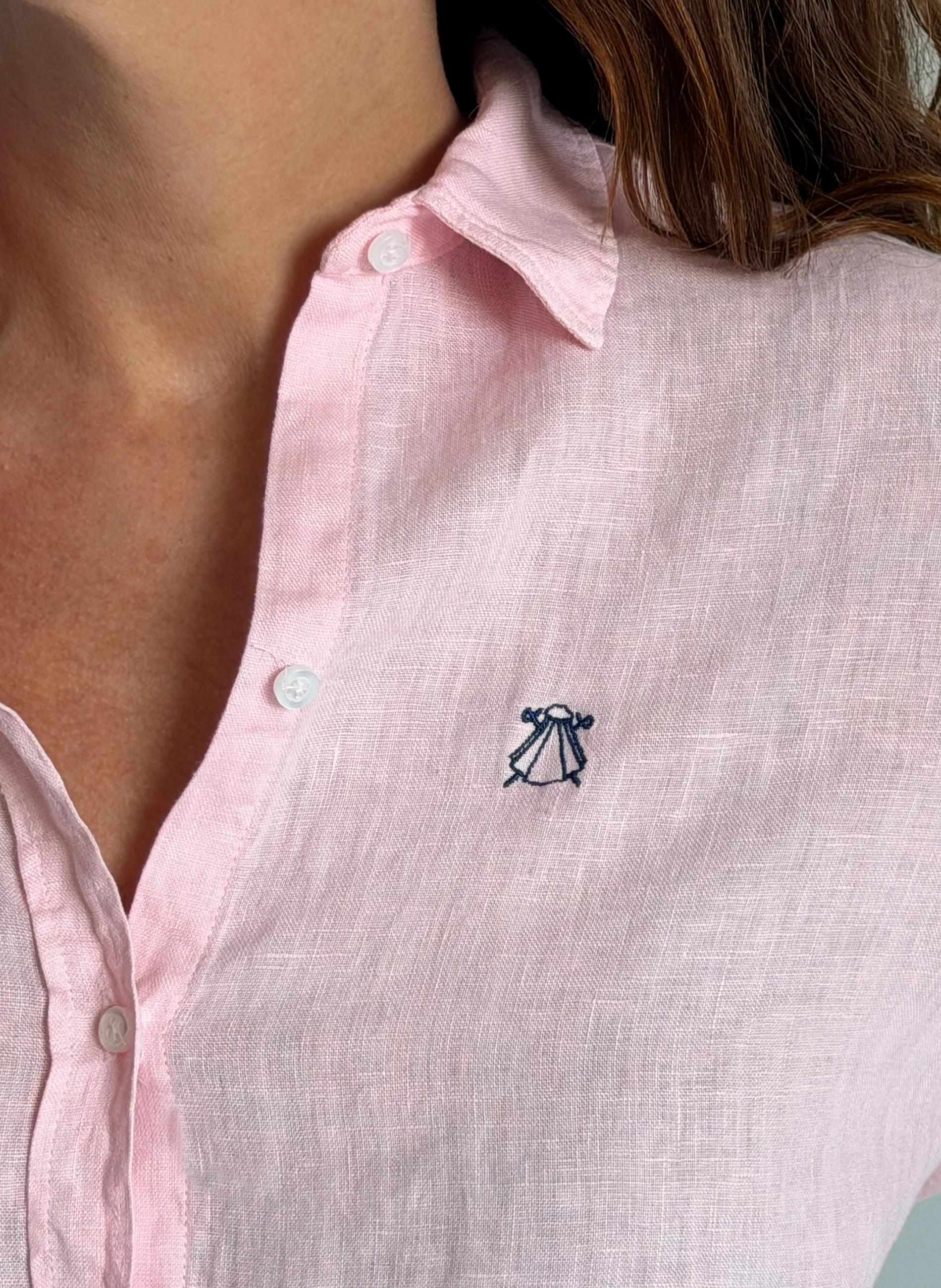 Camisa Rosa 100% Lino Mujer - Image 3
