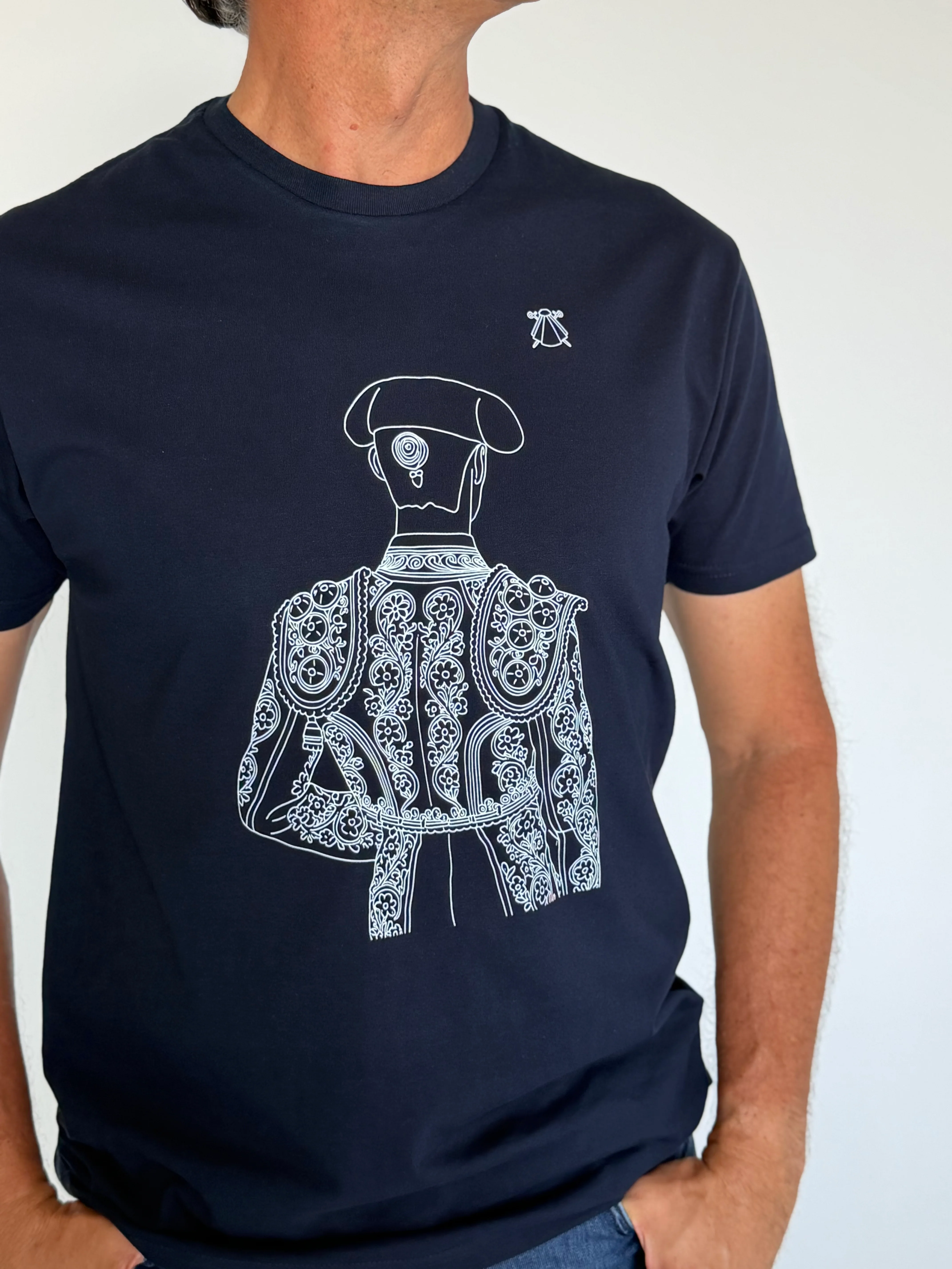 Camiseta Personalizable Azul Torero Espaldas Hombre - Image 2