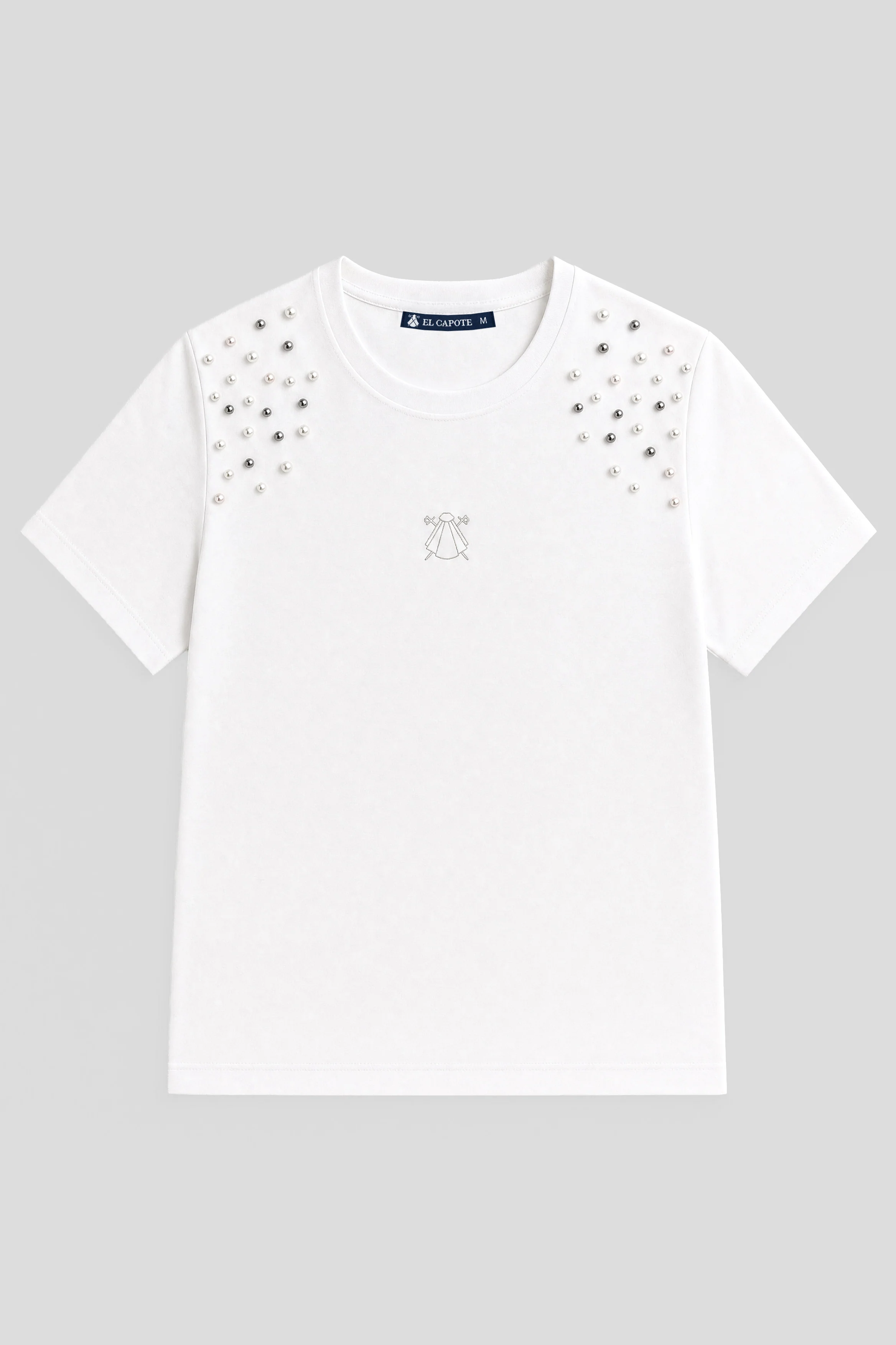Camiseta Blanca Perlas Mujer - Image 4