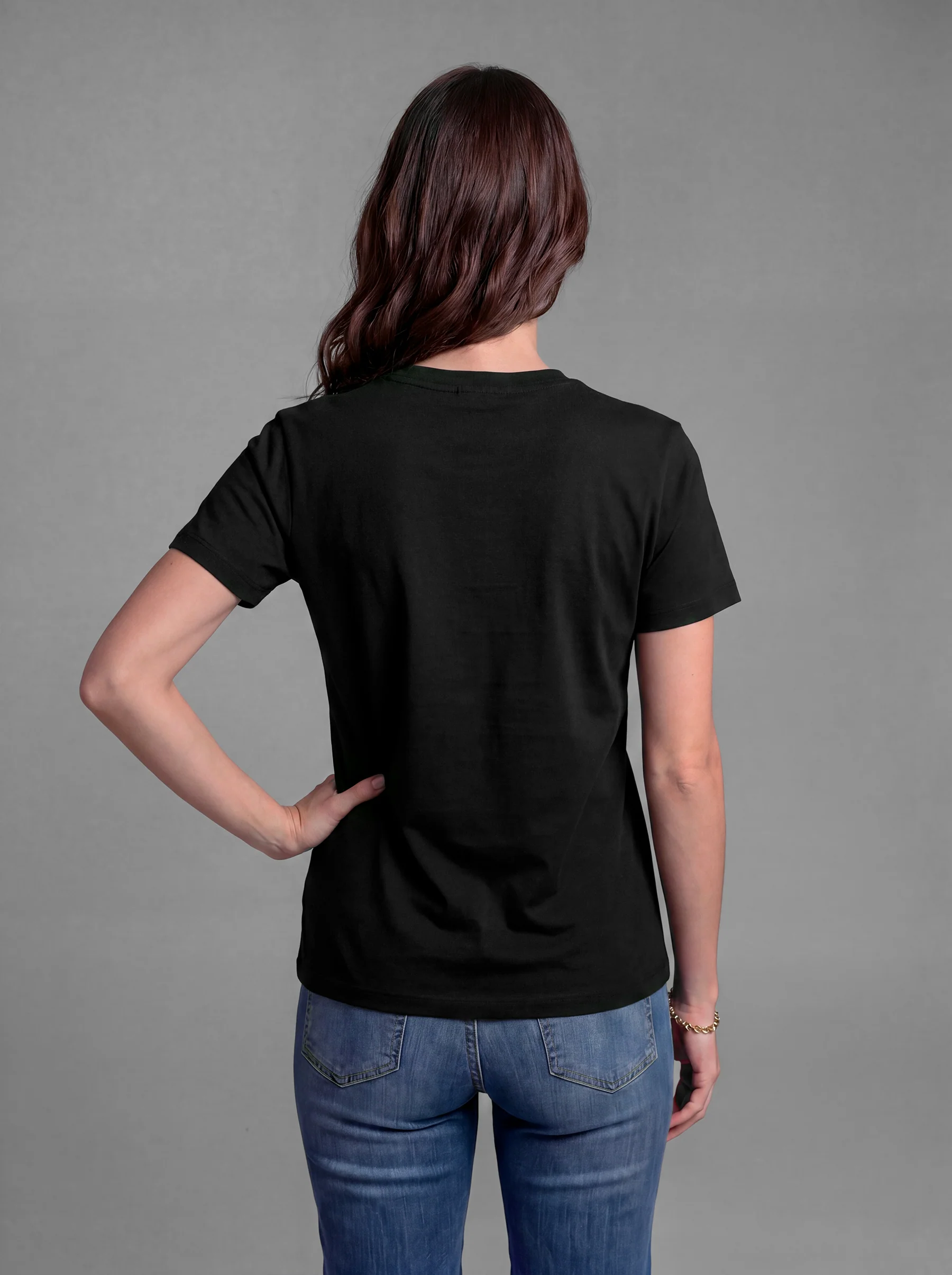 Camiseta Negra Crochet Mujer - Image 3