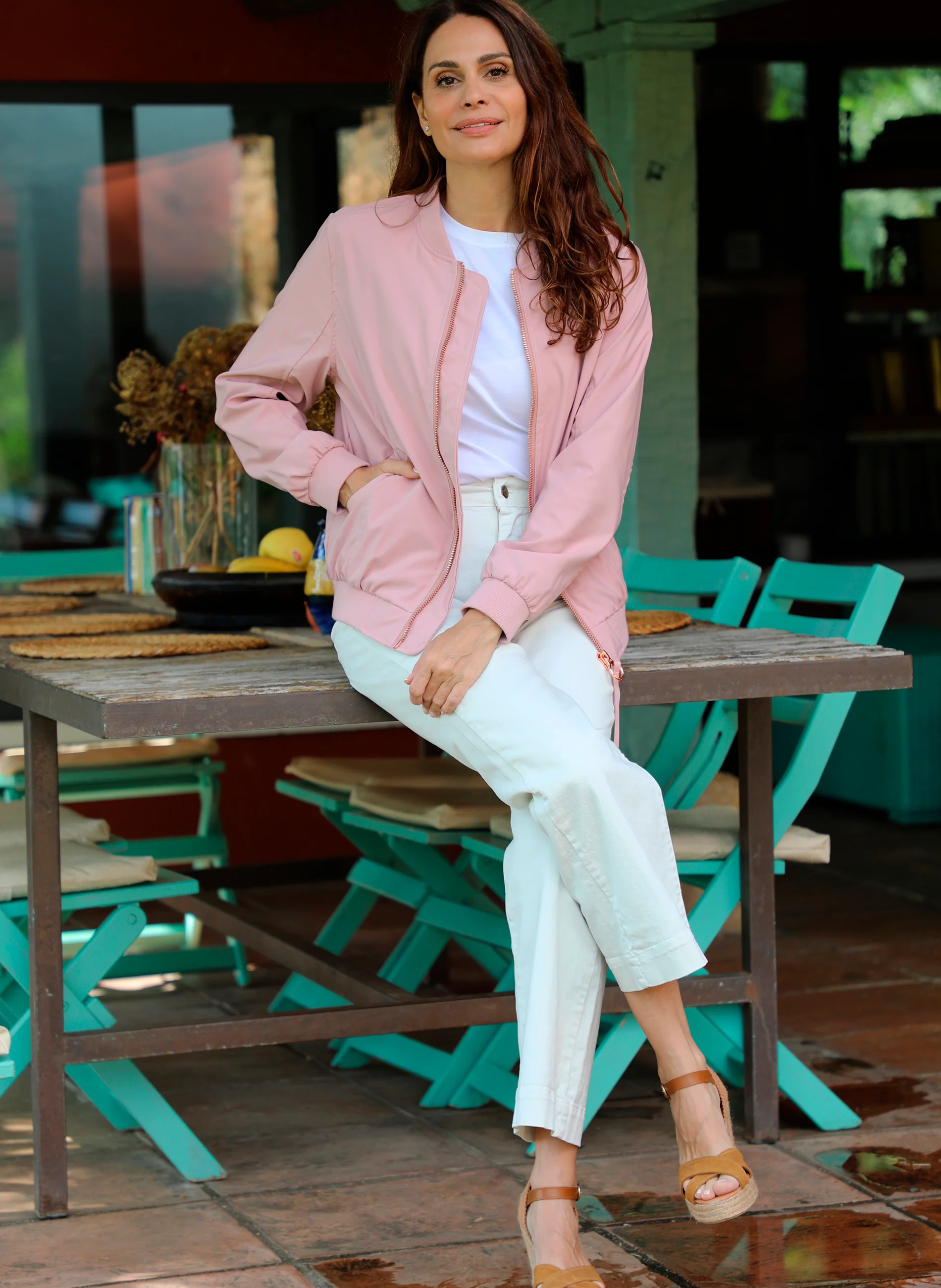 Cazadora Bomber Rosa Mujer - Image 3