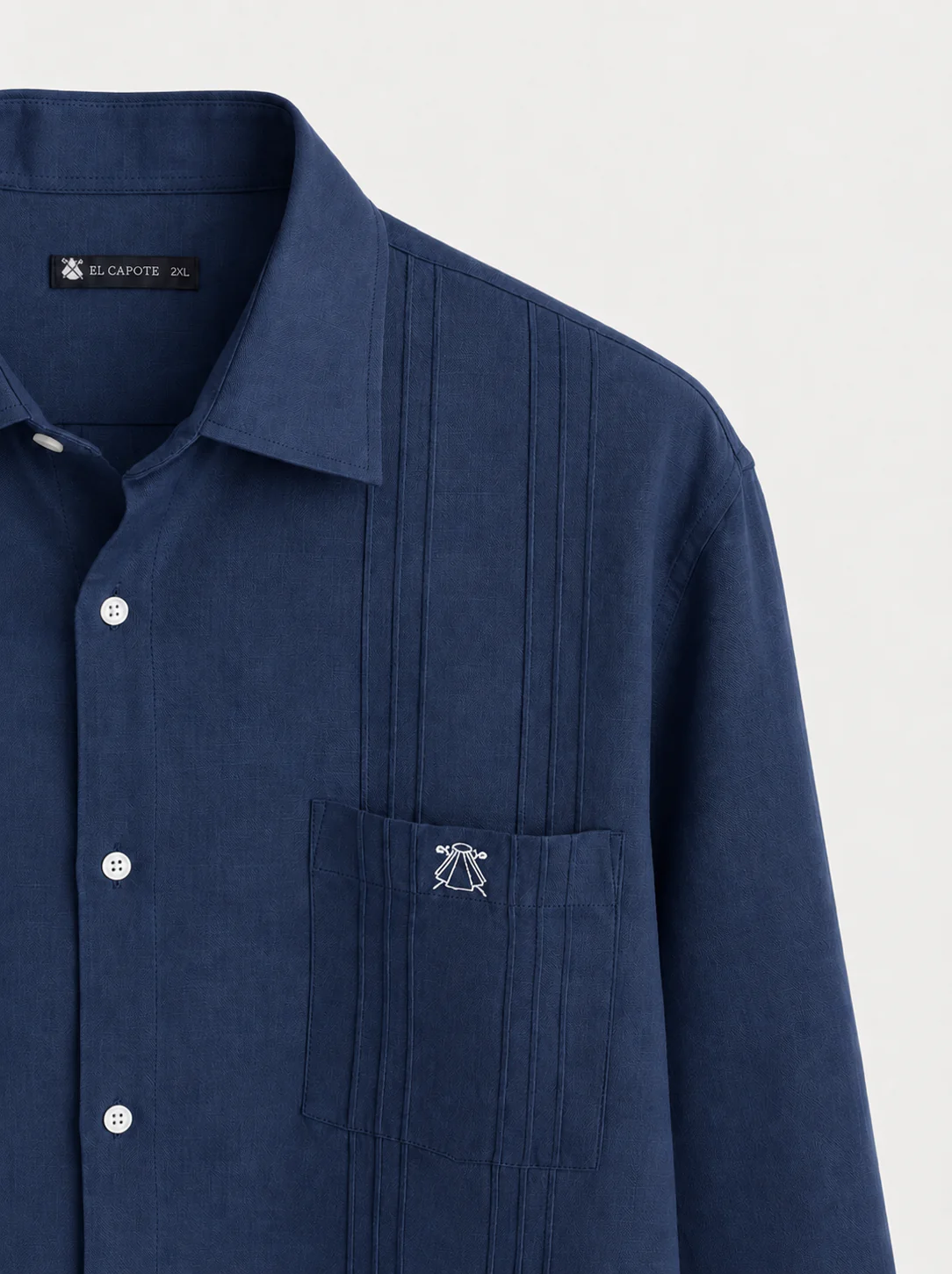 Guayabera Azul Marino Hombre - Image 5