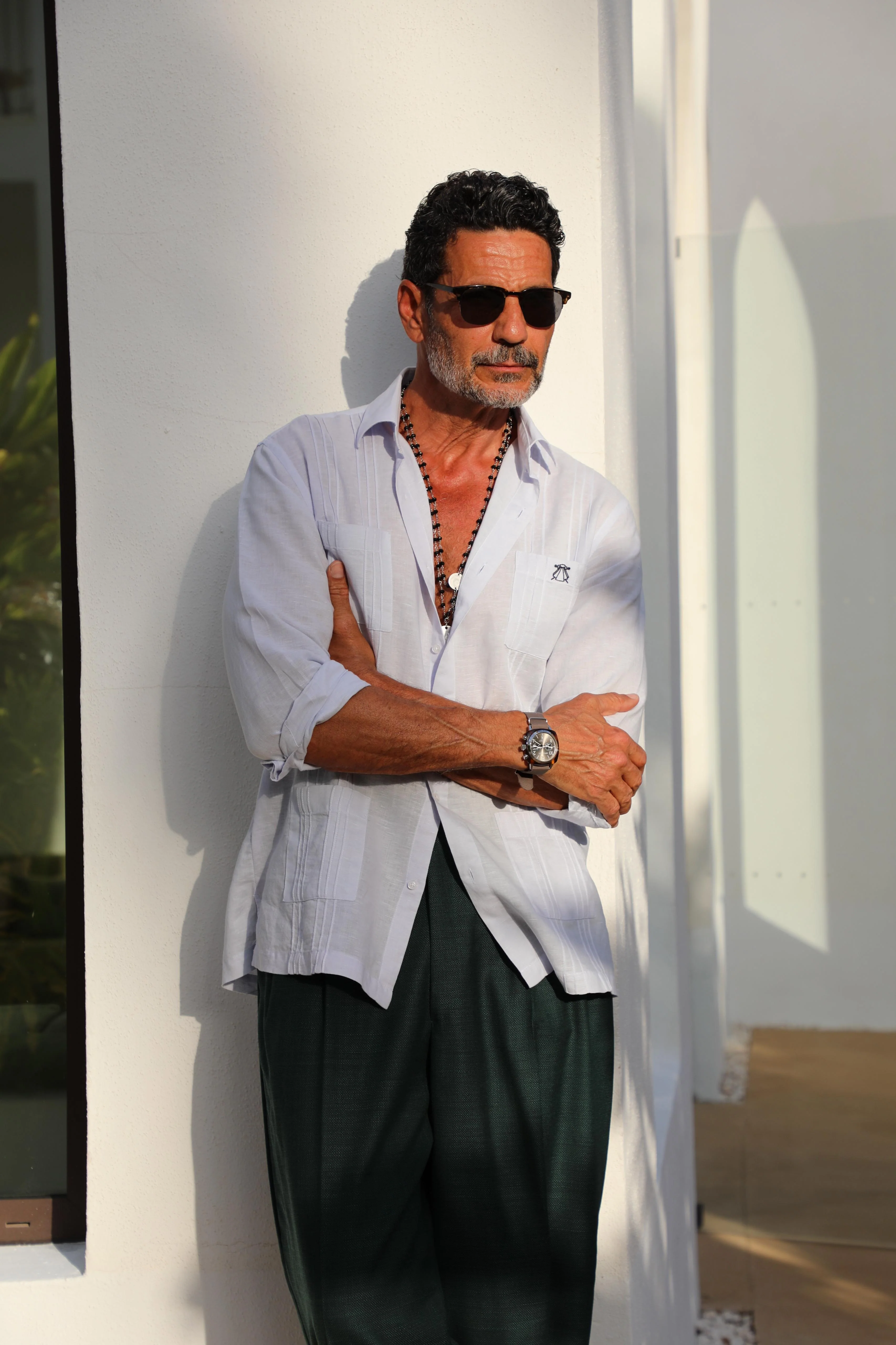 Guayabera Celeste Claro Hombre - Image 2
