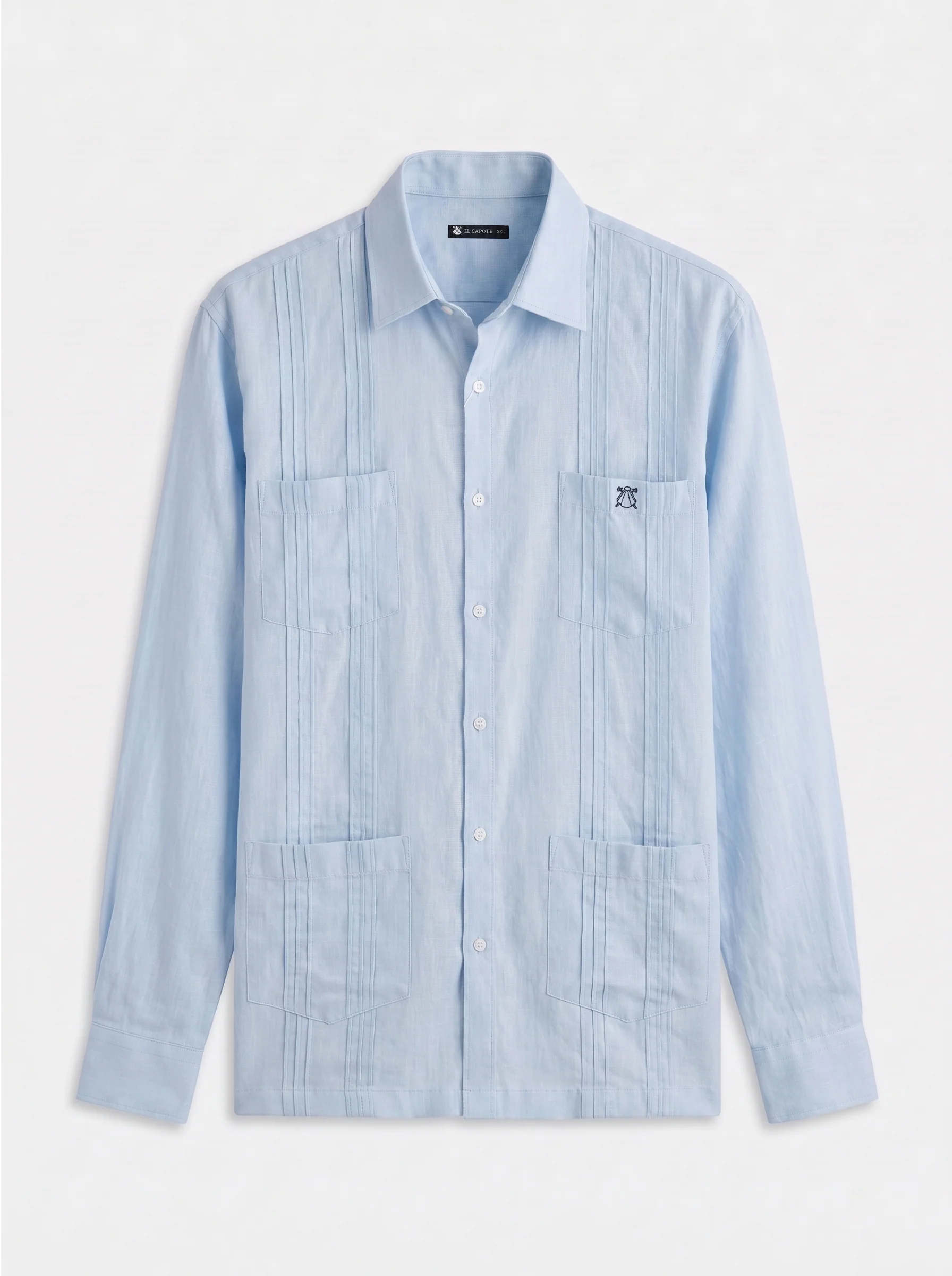 Guayabera Celeste Claro Hombre - Image 4