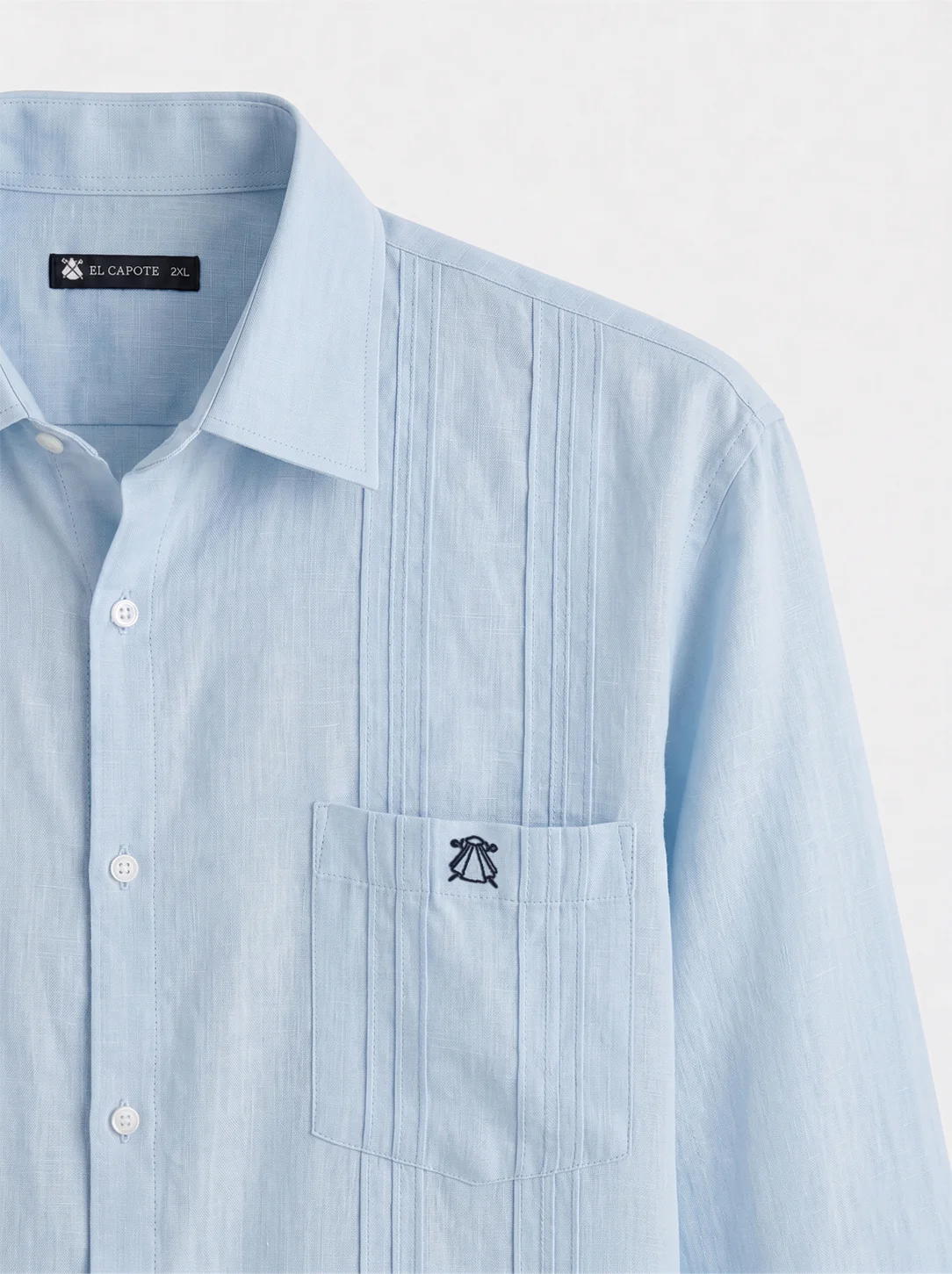 Guayabera Celeste Claro Hombre - Image 5