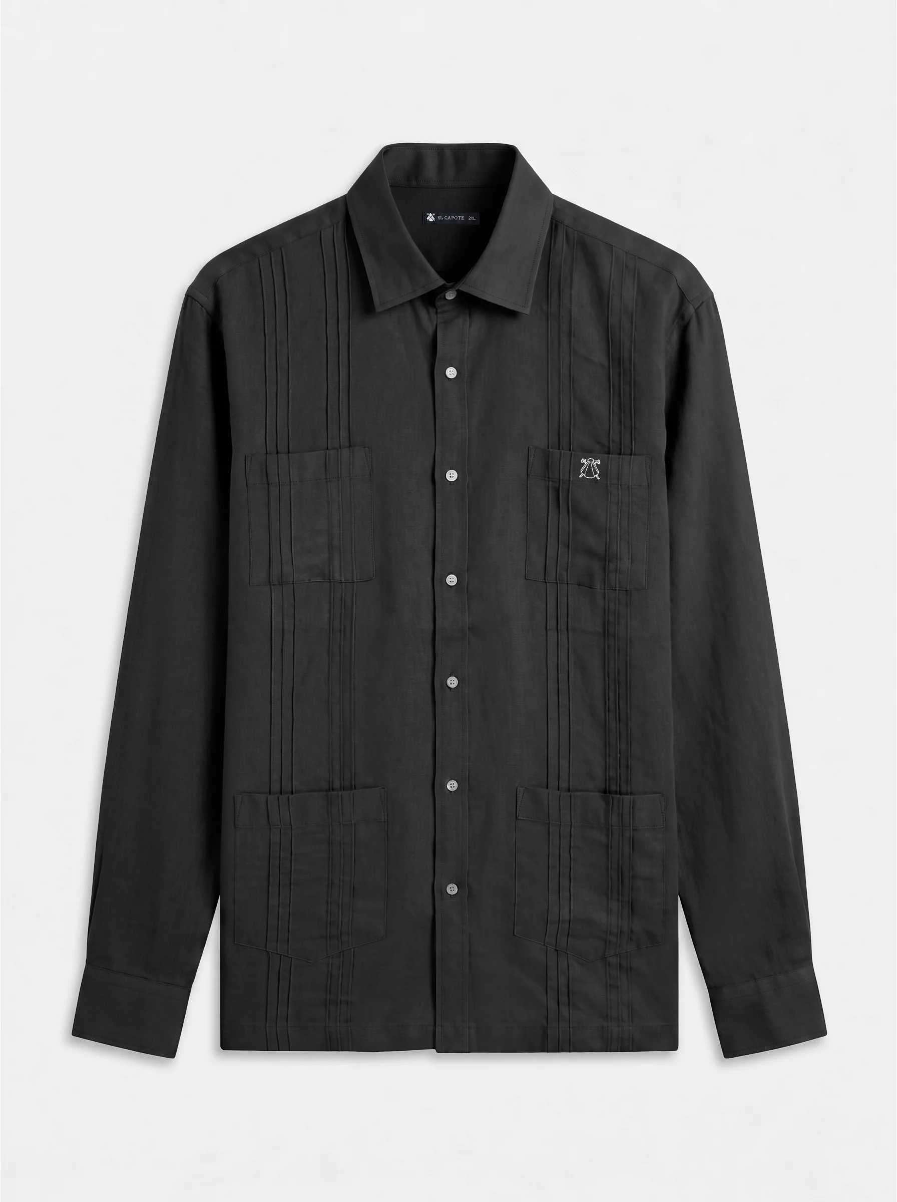Guayabera Negra Hombre - Image 3