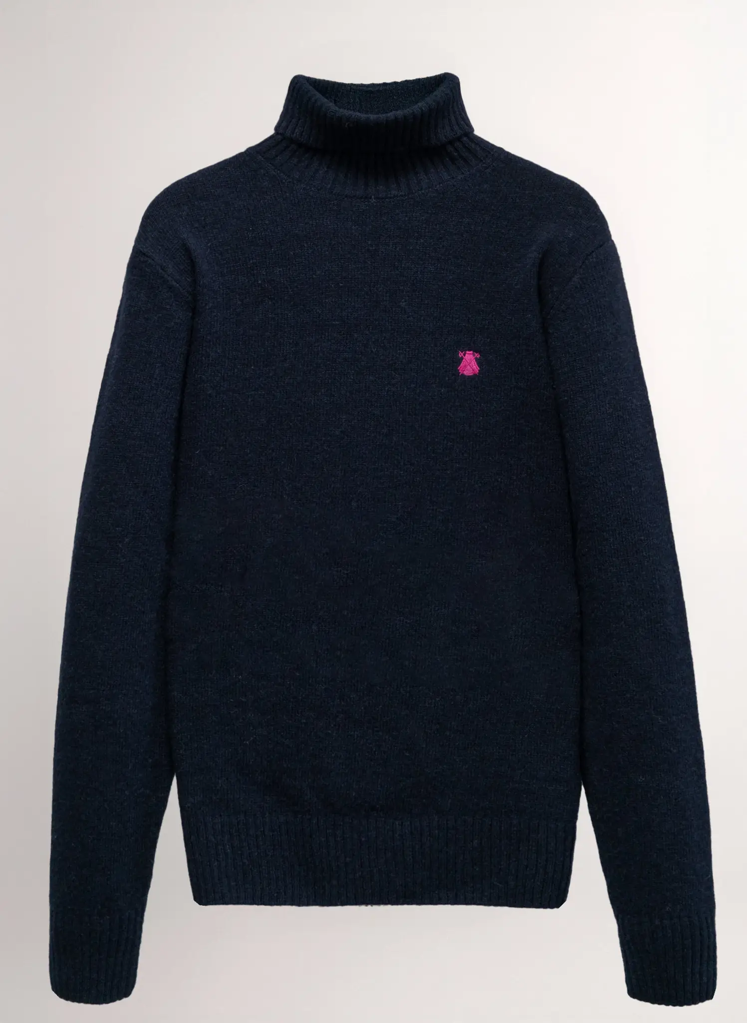 Jersey Azul Lambswool Cuello Alto Hombre - Image 2