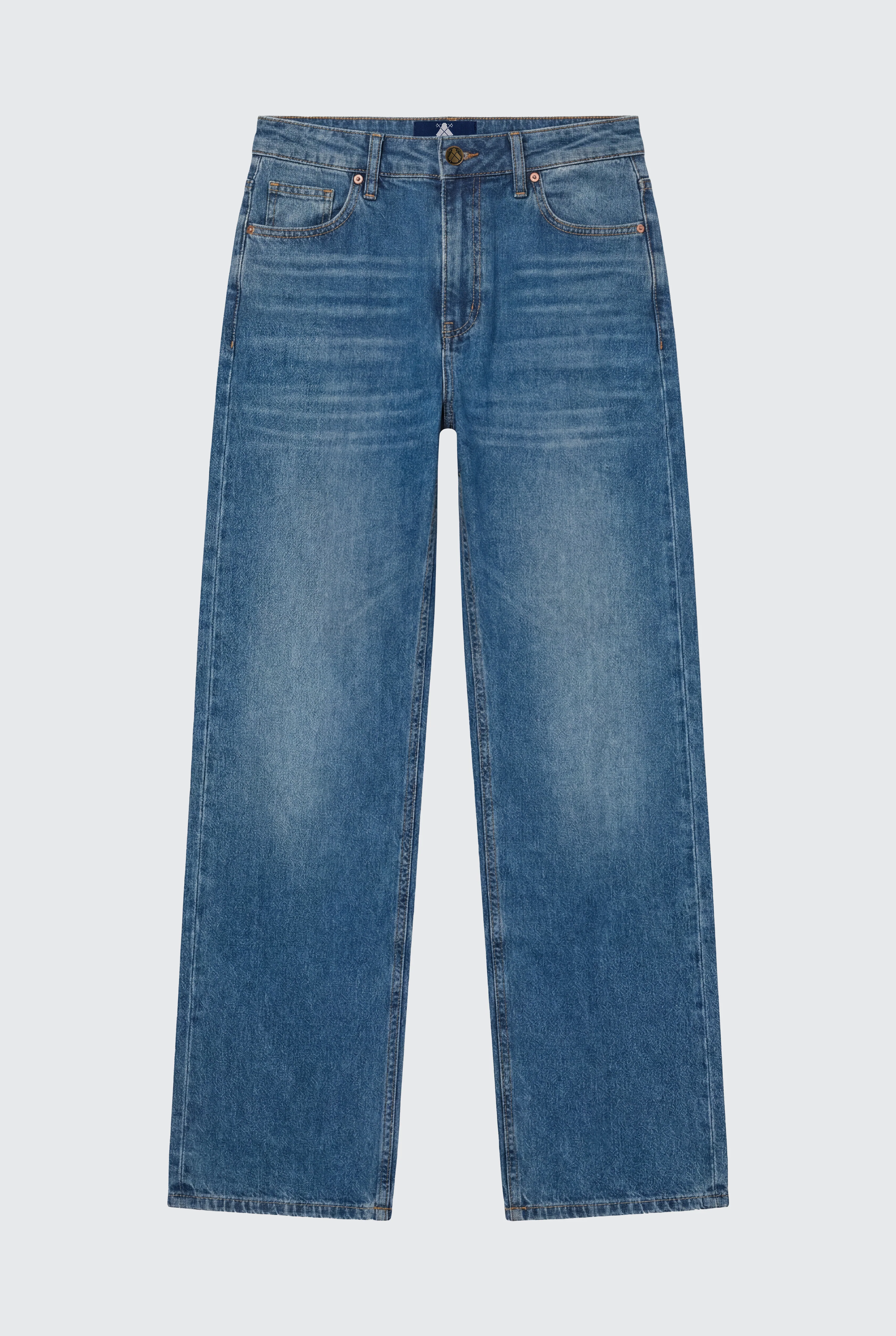 Pantalón Azul Vaquero pierna Ancha Mujer - Image 4
