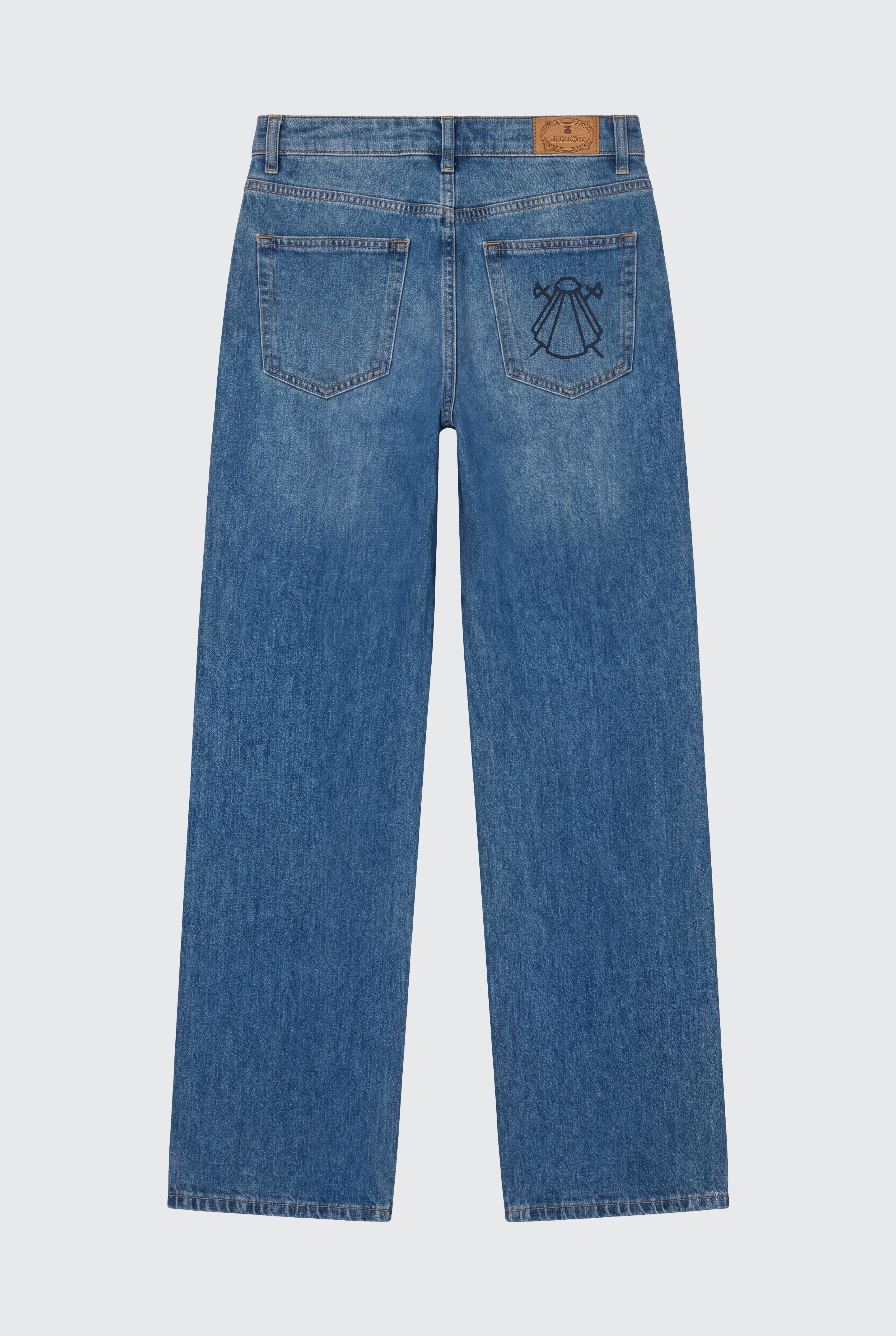 Pantalón Azul Vaquero pierna Ancha Mujer - Image 5
