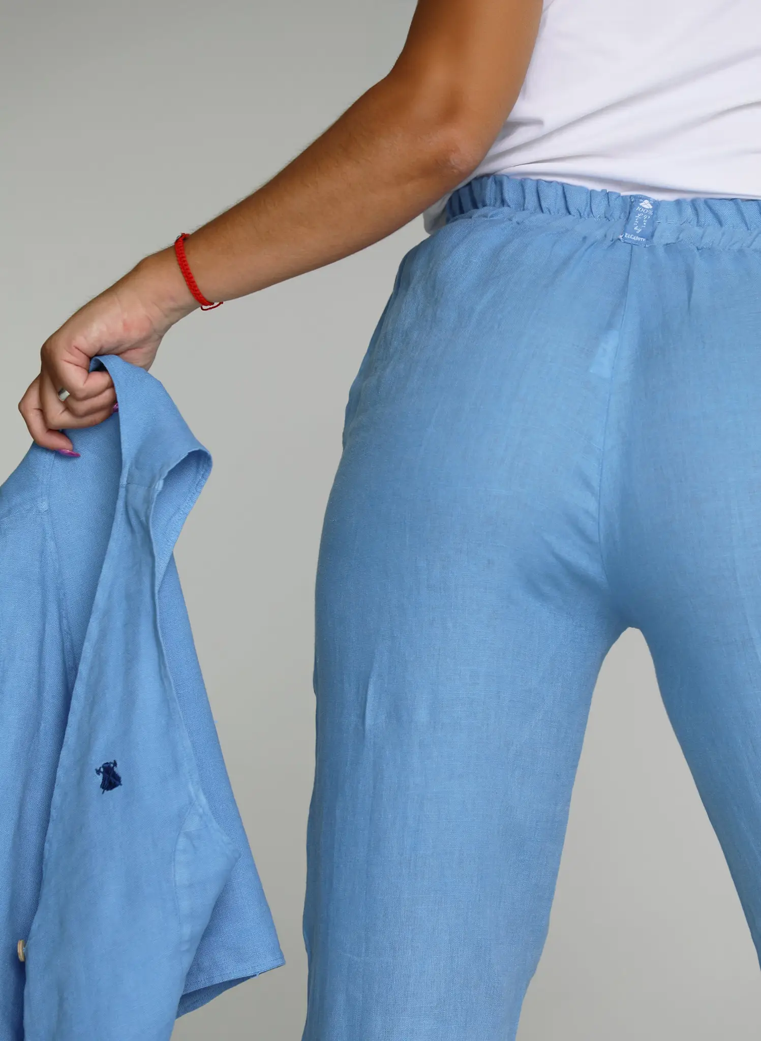 Pantalón Lino Azul Añíl Mujer - Image 2