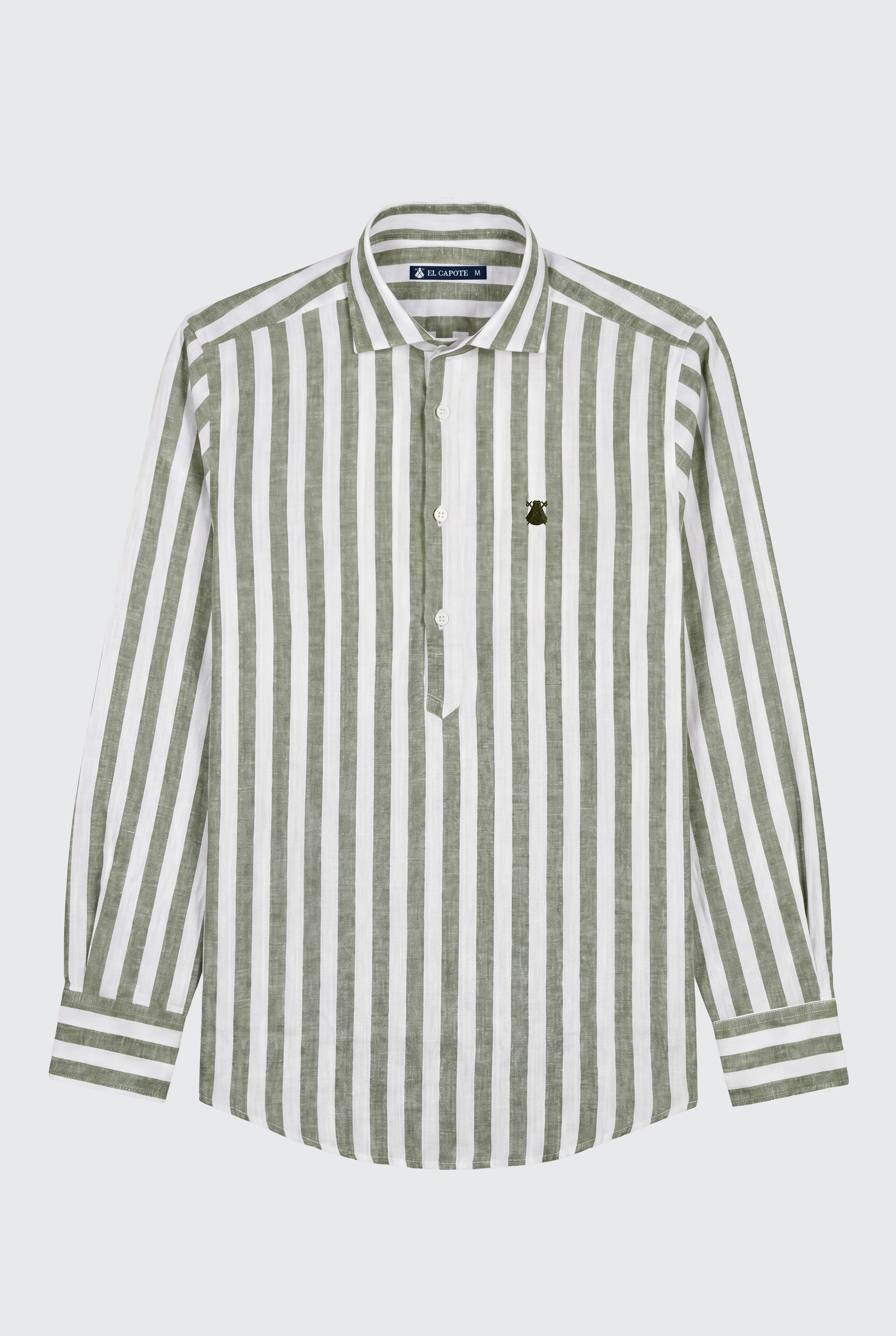 Polera Raya Ancha Kaki Lino Hombre - Image 6