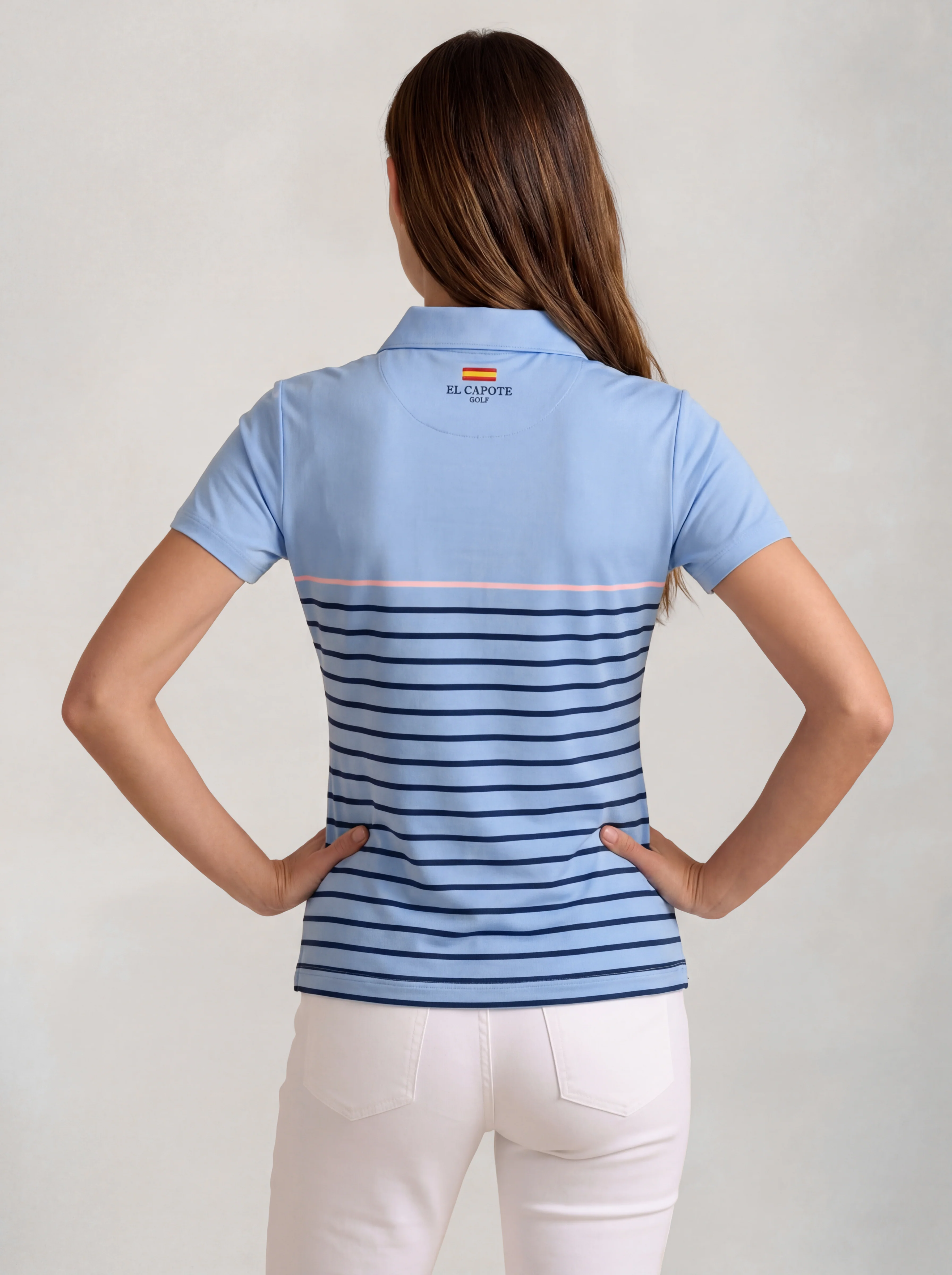 Polo Celeste Rayas Ultraligero Mujer - Image 5