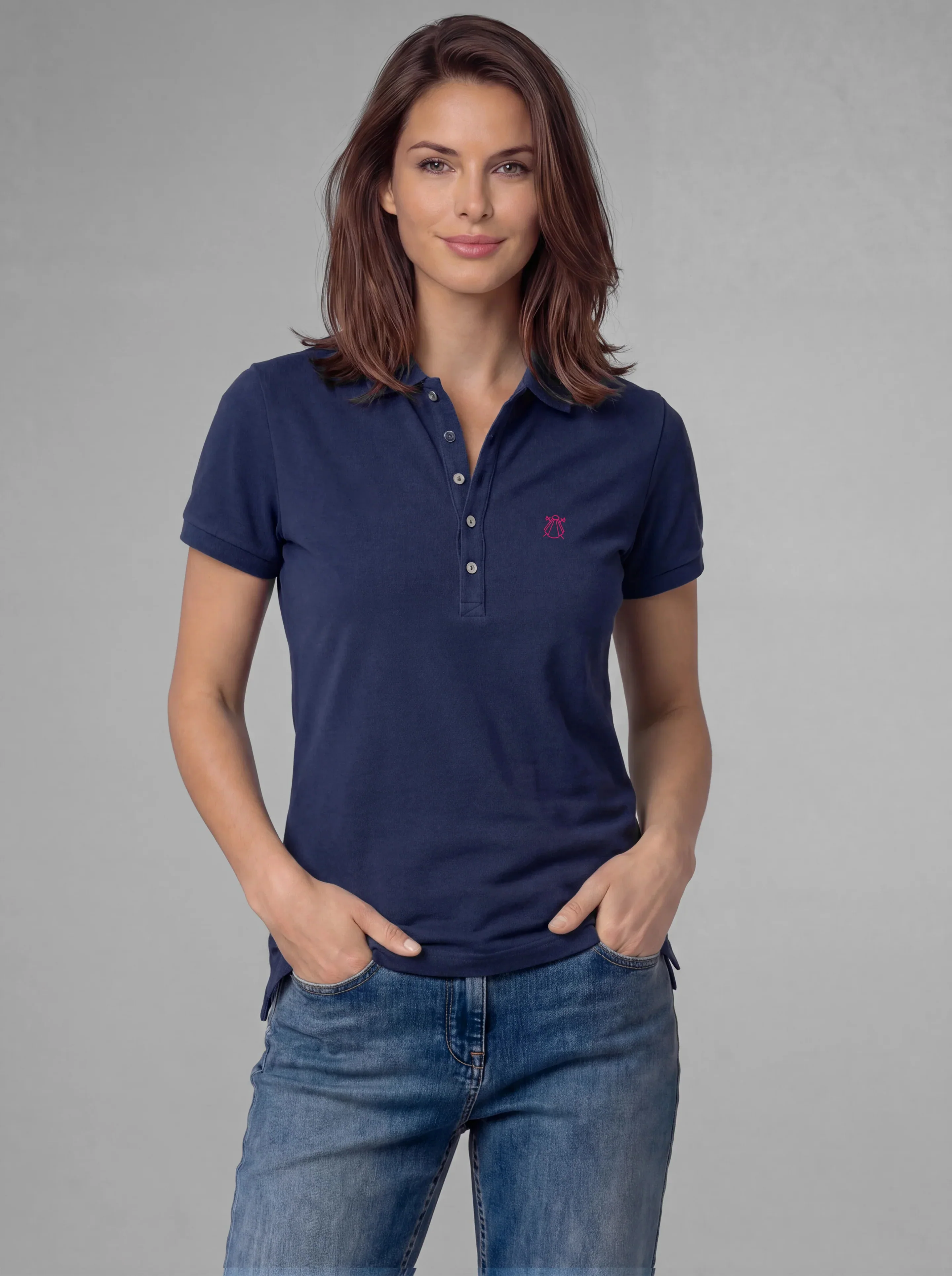 Polo Classic Azul Marino Mujer - Image 6