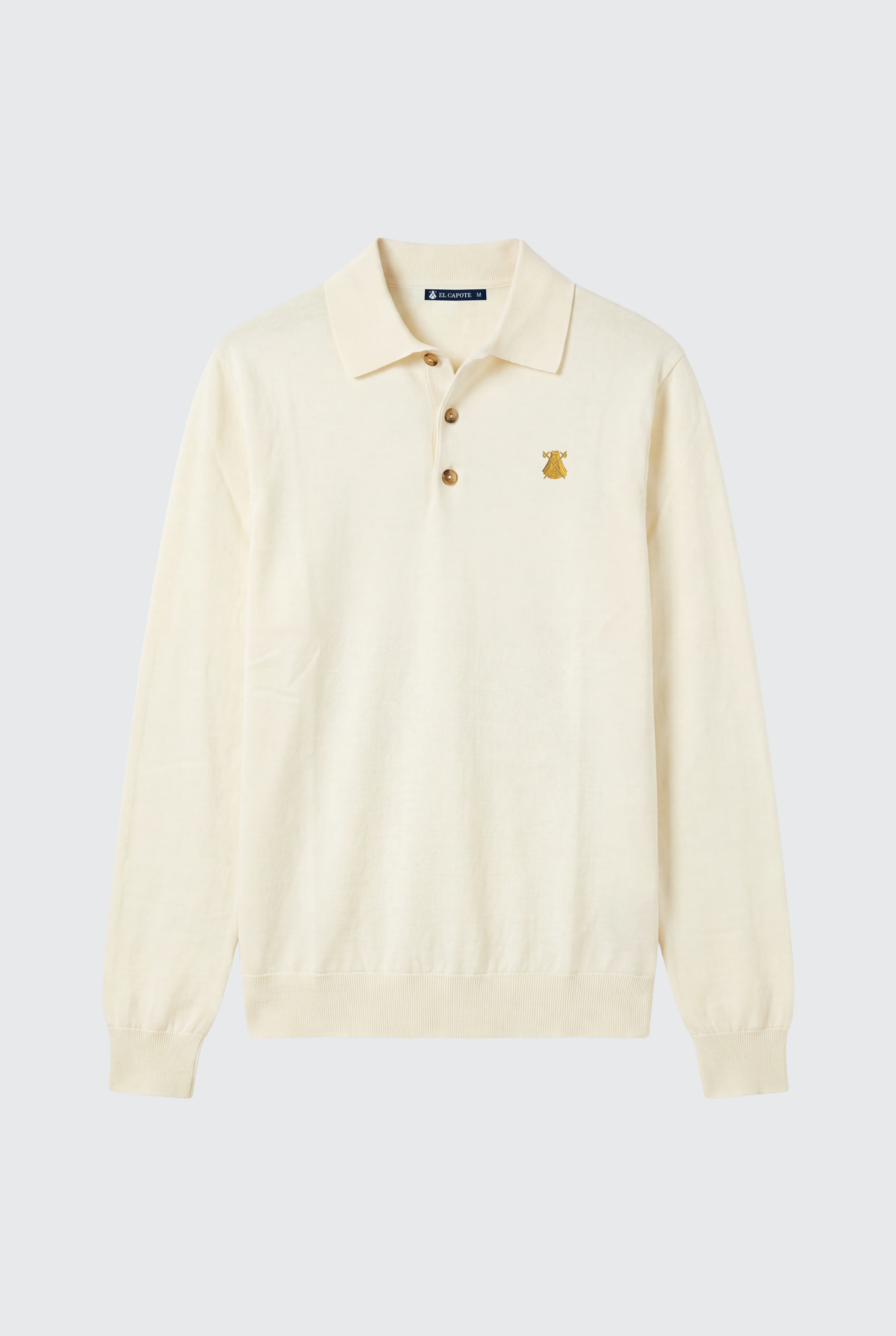 Polo Crema de Punto Manga Larga - Image 2