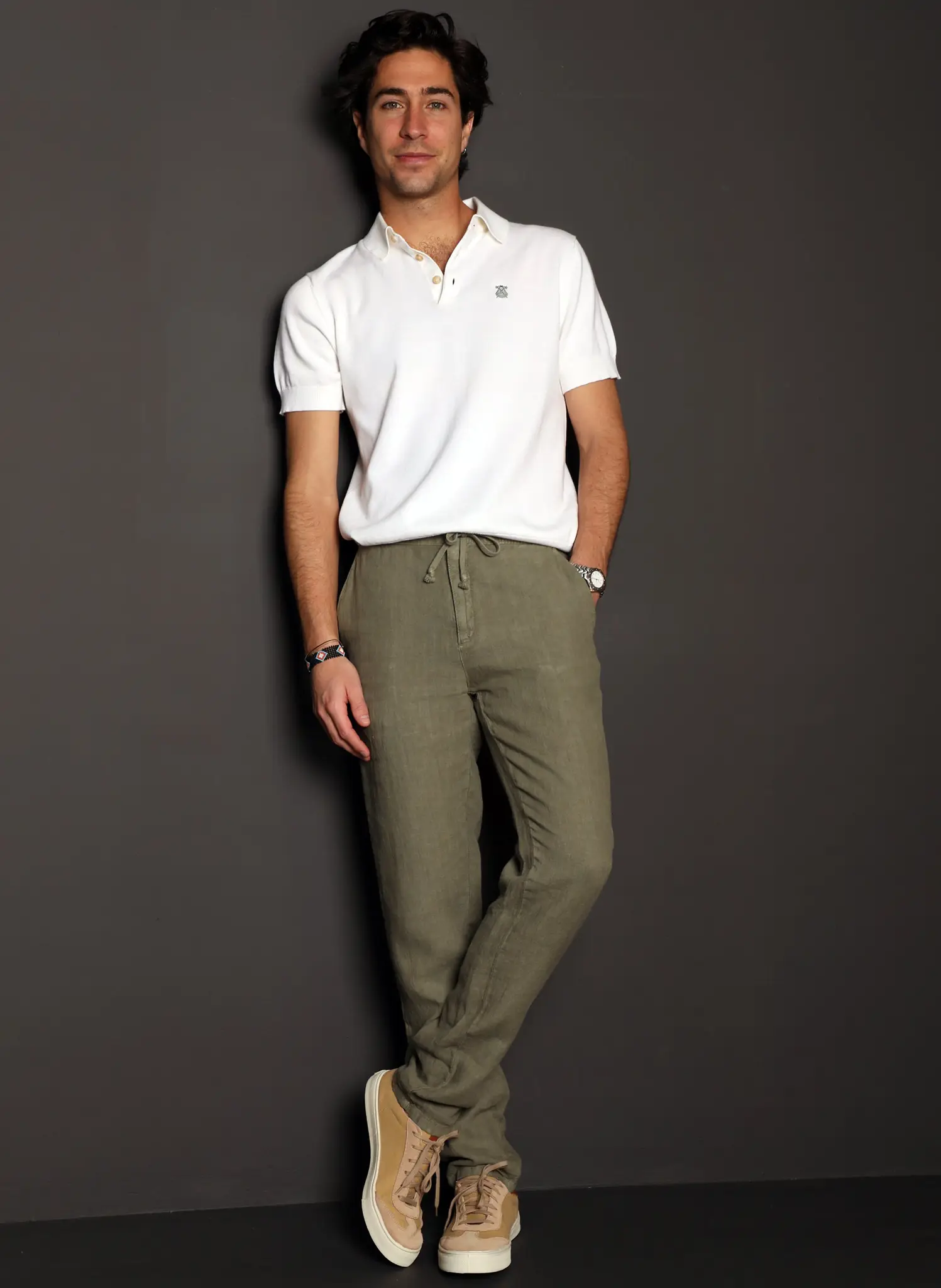 Polo Punto Crudo Liso Hombre - Image 3